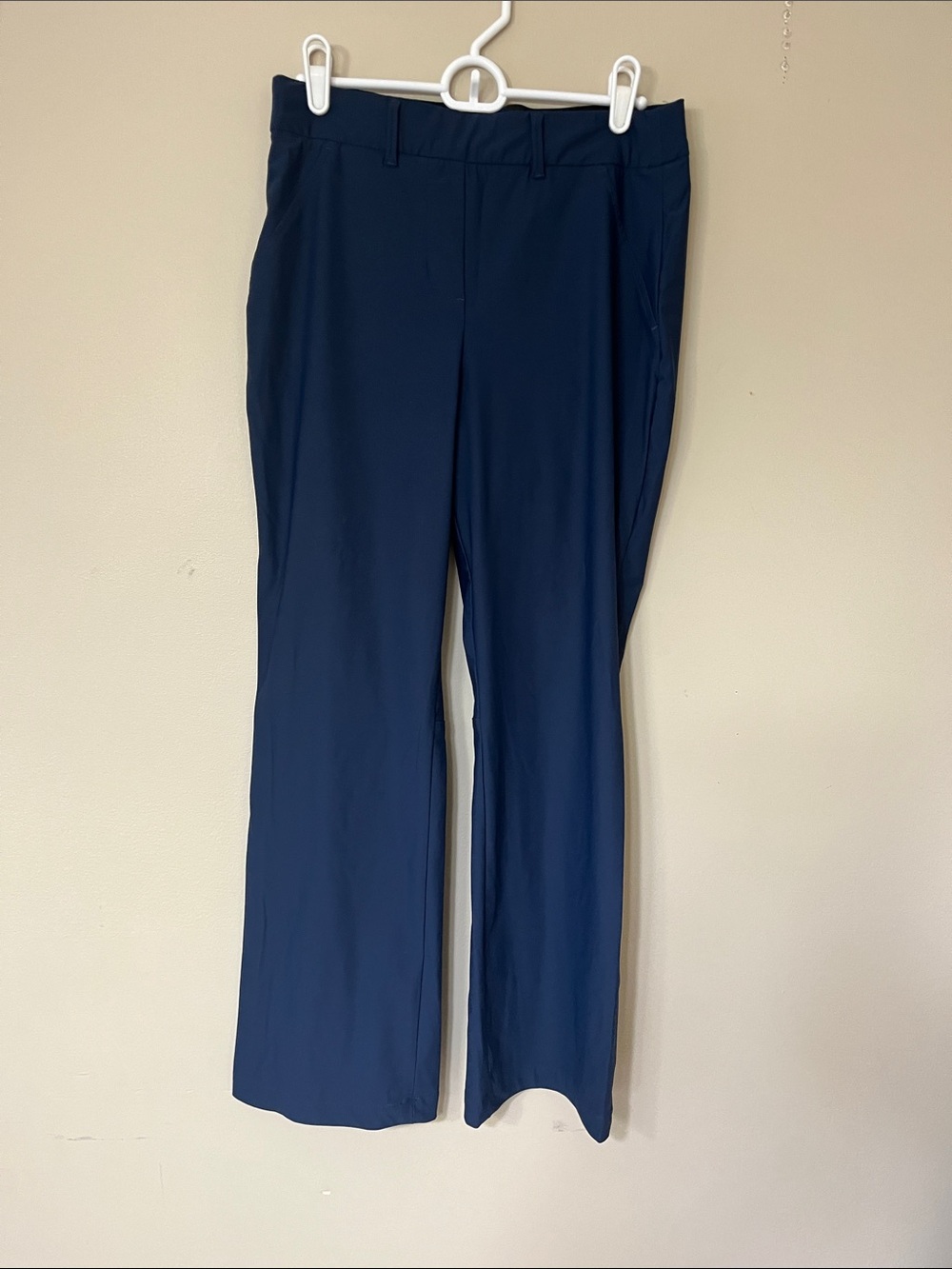 SPANX Navy Straight-Leg Track Pants